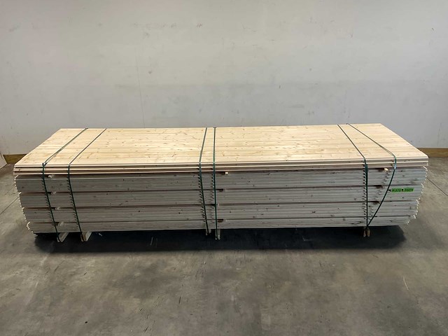 Vuren blokhutprofiel geschaafd 360x14,5x2,8 cm (75x) - afbeelding 3 van  10