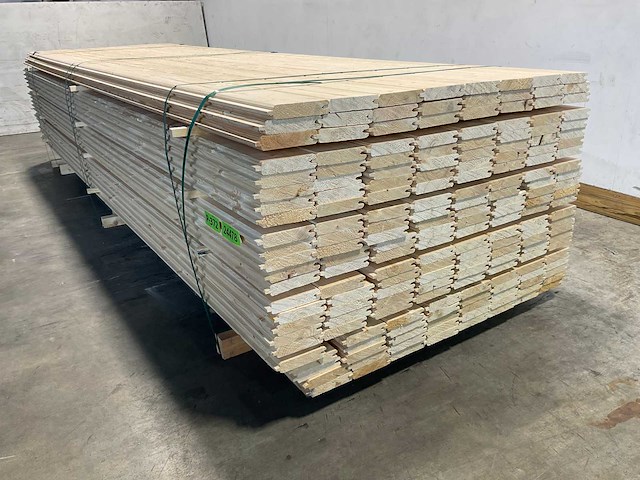 Vuren blokhutprofiel geschaafd 360x14,5x2,8 cm (75x) - afbeelding 7 van  10