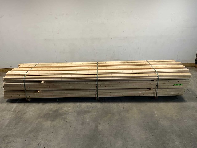 Vuren blokhutprofiel geschaafd 419x14,5x4,5 cm (50x) - afbeelding 3 van  10