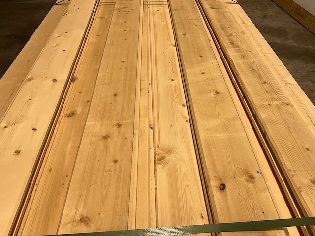 Vuren blokhutprofiel geschaafd 419x14,5x4,5 cm (50x) - afbeelding 6 van  10