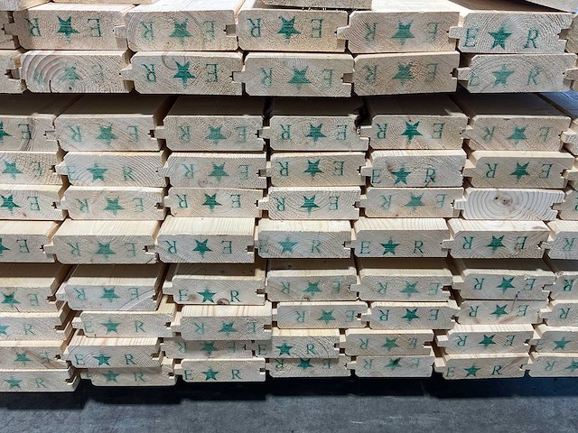 Vuren blokhutprofiel geschaafd 419x14,5x4,5 cm (50x) - afbeelding 10 van  10