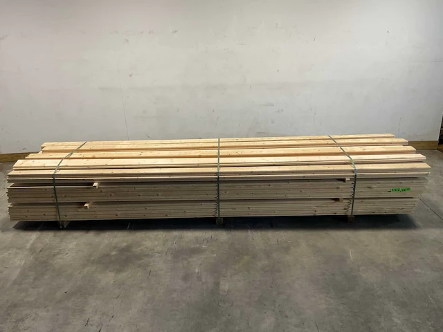 Vuren blokhutprofiel geschaafd 419x14,5x4,5 cm (50x) - afbeelding 3 van  10