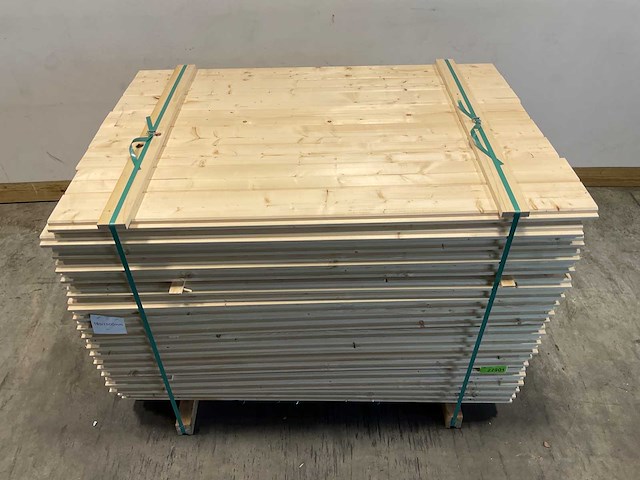 Vuren blokhutprofiel mes- en groef 179x14,5x4,5 cm (75x) - afbeelding 2 van  7