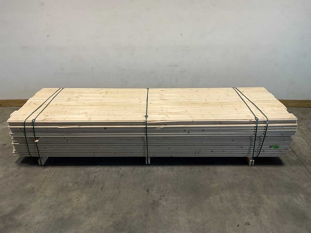 Vuren blokhutprofiel mes- en groef 330x14,5x2,8 cm (79x) - afbeelding 2 van  8