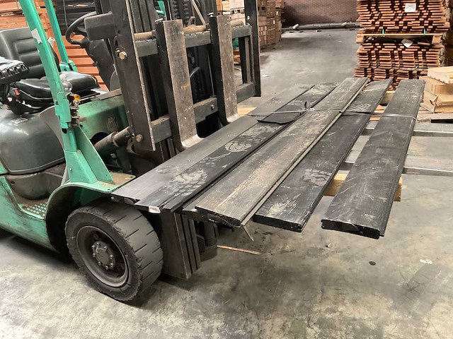 Vuren blokhutprofiel zwart geïmpregneerd - 180x13,5x2,8 cm (6x) - afbeelding 2 van  3