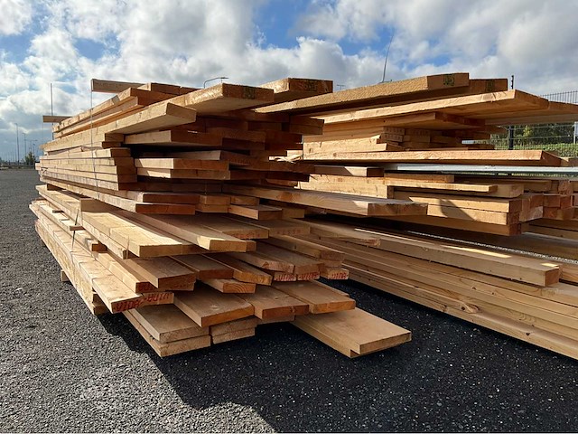 Vuren bouwhout ruw en geschaafd +/-7m3 - afbeelding 5 van  14