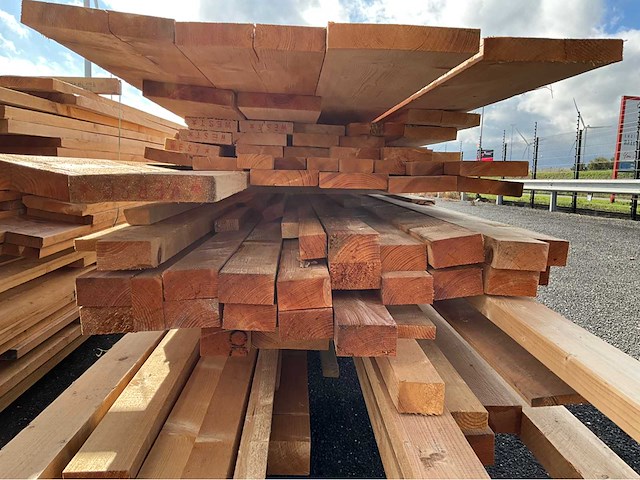 Vuren bouwhout ruw en geschaafd +/-7m3 - afbeelding 6 van  14