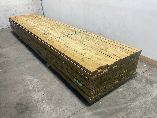 Vuren bovenregel geschaafd 450x10x3,8 cm (75x) - afbeelding 2 van  4