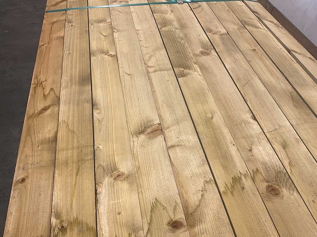 Vuren bovenregel geschaafd 450x10x3,8 cm (75x) - afbeelding 3 van  4