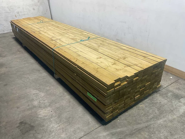 Vuren bovenregel geschaafd 450x10x3,8 cm (75x) - afbeelding 2 van  6