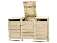 Vuren containerkast "tripel" - 90x225x129 cm