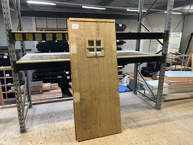 Vuren deur met glas 760x1920mm hillhout - afbeelding 1 van  4