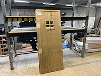 Vuren deur met glas 760x1920mm hillhout - afbeelding 1 van  4