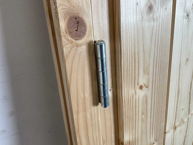 Vuren dichte deur met kozijn 76x154 cm - afbeelding 9 van  10