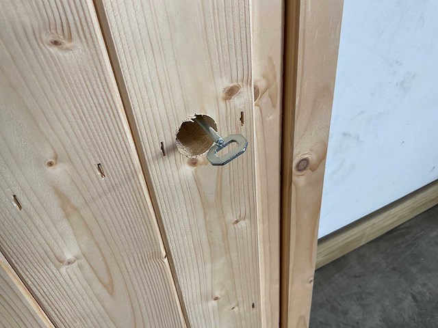 Vuren dichte deur met kozijn 76x154 cm - afbeelding 6 van  10