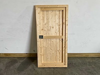 Vuren dichte deur met kozijn 76x154 cm - afbeelding 6 van  10