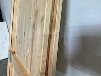 Vuren dichte deur met kozijn 76x154 cm - afbeelding 2 van  10