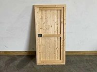 Vuren dichte deur met kozijn 76x154 cm - afbeelding 10 van  10