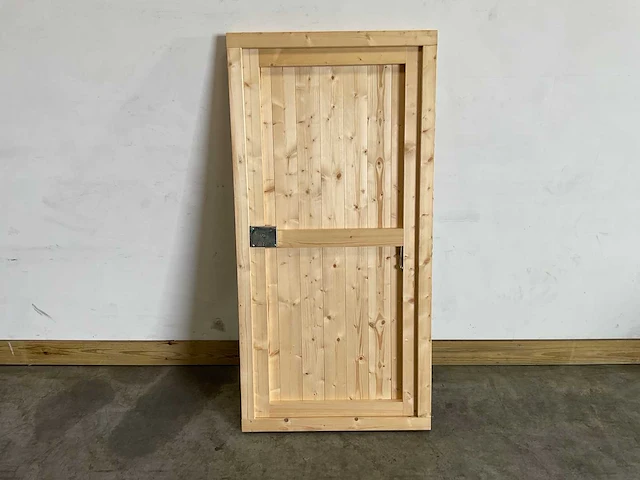 Vuren dichte deur met kozijn 76x154 cm - afbeelding 10 van  10