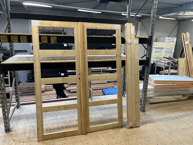 Vuren dubbel deurkozijn 1685x2010mm hillhout - afbeelding 4 van  8