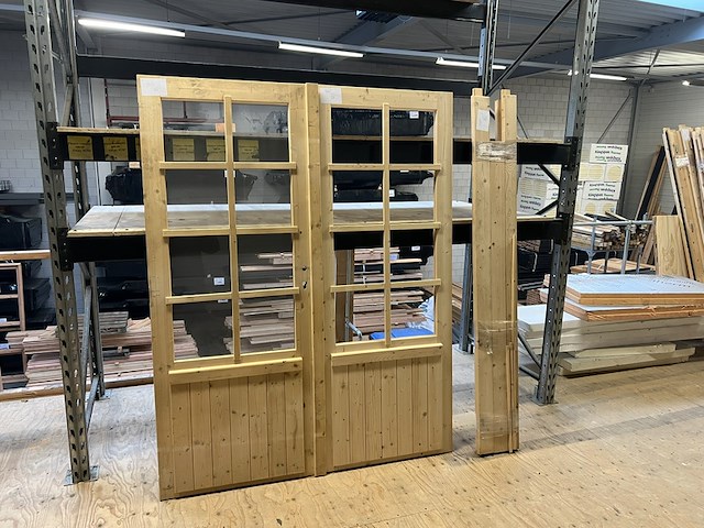 Vuren dubbel deurkozijn, excl. hang en sluitwerk hillhout - afbeelding 1 van  5