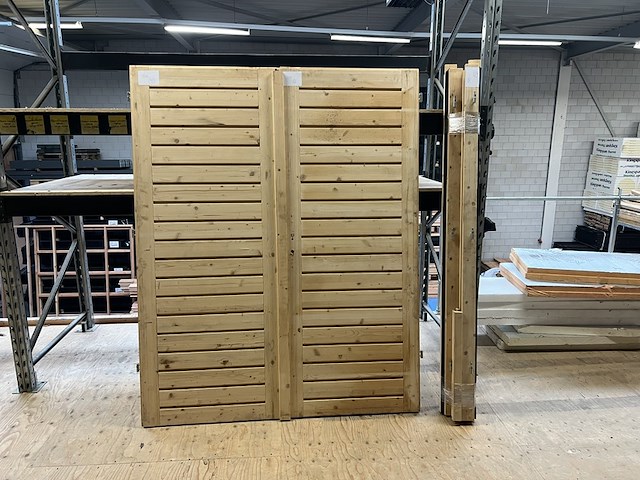 Vuren dubbel deurkozijn, incl. meerpuntsluiting hillhout - afbeelding 1 van  4