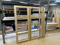 Vuren dubbel deurkozijn, zonder glas hillhout - afbeelding 1 van  5