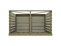 Vuren dubbele klikokast geïmpregneerd - 157x90x120 cm - afbeelding 5 van  5