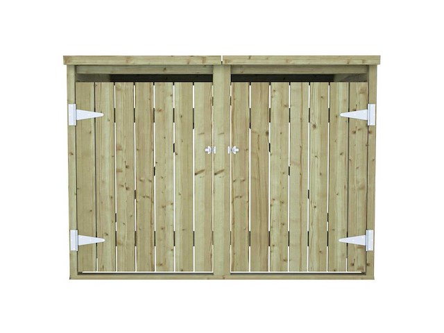 Vuren dubbele klikokast geïmpregneerd - 157x90x120 cm - afbeelding 1 van  2