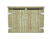 Vuren dubbele klikokast geïmpregneerd - 157x90x120 cm - afbeelding 1 van  2