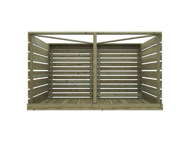 Vuren dubbele klikokast geïmpregneerd - 157x90x120 cm - afbeelding 5 van  5