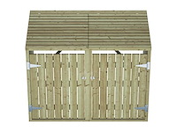 Vuren dubbele klikokast geïmpregneerd - 157x90x120 cm - afbeelding 2 van  4