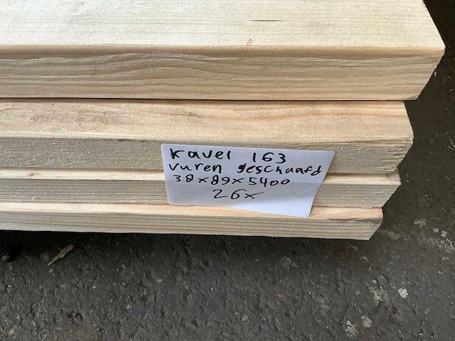 Vuren geschaafd 38x89x5400 mm (26x) - afbeelding 7 van  7