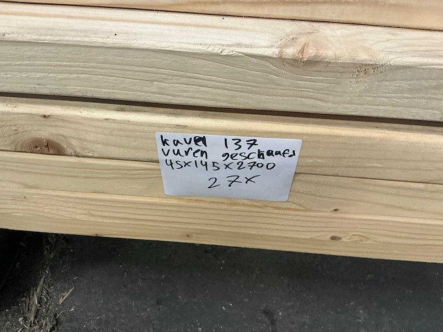 Vuren geschaafd 45x145x2700 mm (27x) - afbeelding 7 van  7
