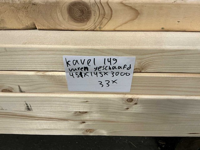 Vuren geschaafd 45x145x3000 mm (33x) - afbeelding 7 van  7