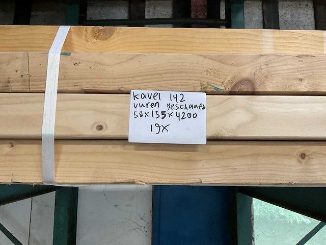 Vuren geschaafd 58x155x4200 mm (19x) - afbeelding 4 van  4
