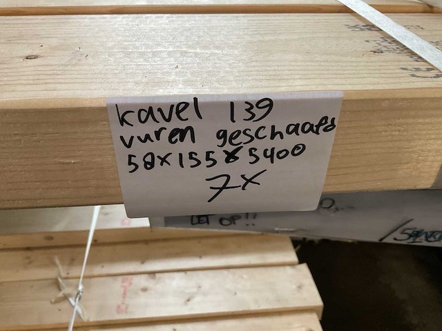 Vuren geschaafd 58x155x54 mm (7x) - afbeelding 3 van  3