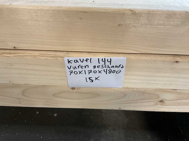 Vuren geschaafd 70x170x4800 mm (15x) - afbeelding 2 van  2