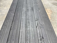 Vuren gevelbekleding channel sliding zwart 305x18x1,8 cm (28x) - afbeelding 7 van  10