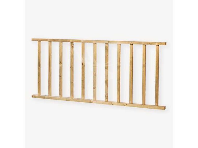 Vuren hekwerk met kruis - 178x73 cm (2x) - afbeelding 2 van  5