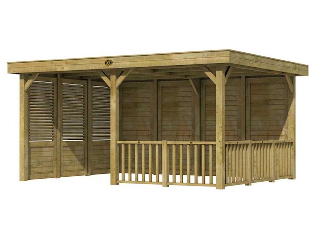 Vuren hekwerk met kruis - 178x73 cm (2x) - afbeelding 4 van  4