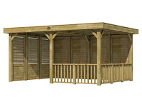 Vuren hekwerk t.b.v. buitenverblijf - 101x80 cm (5x) - afbeelding 2 van  2