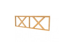 Vuren herkwerk geschaafd met kruis - 180x73 cm (2x) - afbeelding 1 van  2