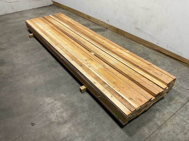 Vuren lat 360x7x1,8 cm (74x) - afbeelding 2 van  6