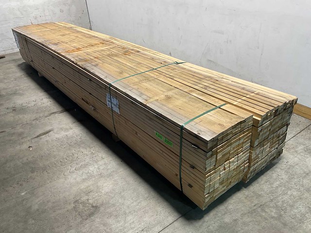 Vuren lat geschaafd - 480x4,5x2,8 cm (150x) - afbeelding 1 van  8