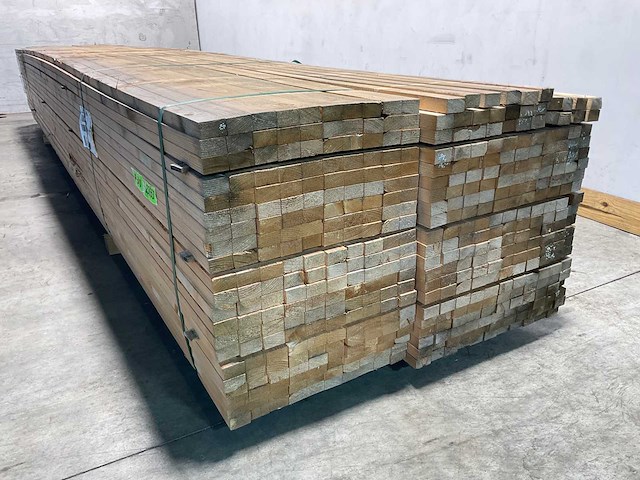 Vuren lat geschaafd - 480x4,5x2,8 cm (150x) - afbeelding 2 van  2