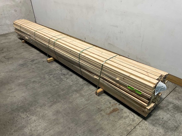 Vuren lat geschaafd - 480x7x2,8 cm (100x) - afbeelding 1 van  8