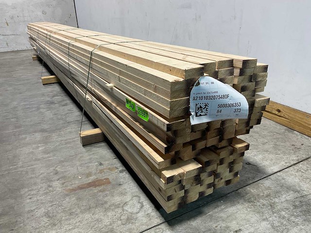 Vuren lat geschaafd - 480x7x2,8 cm (100x) - afbeelding 5 van  8