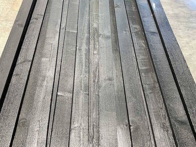 Vuren open gevelbekleding batten zwart 430x6,8x1,8 cm (150x) - afbeelding 4 van  7