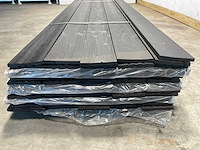 Vuren open gevelbekleding board zwart 305x18x1,8 cm (74x) - afbeelding 2 van  3
